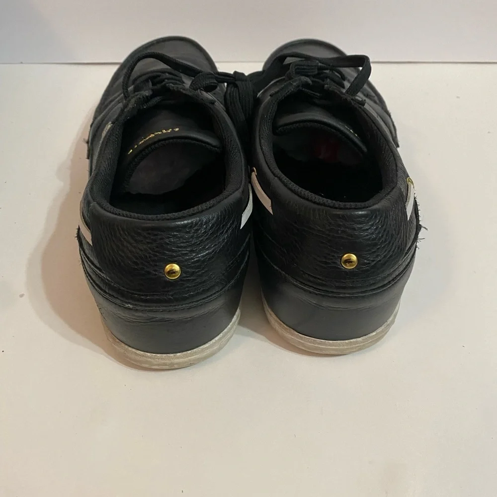 Lacoste Men's Black Leather Shoes Size 12